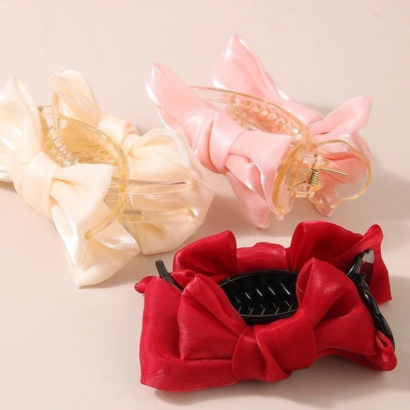 Hair Claw Clips Fashionable and Elegant Summer Mesh Bbow Ponytail Clip Grab Clip Headdress Hair Accessories image number 6