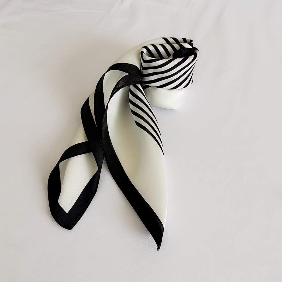 100% Mulberry Silk Scarfs for Women - Lightweight Square Satin Head Scarf - Small Silk Hair Scarf with Gift Packed 21" X 21"