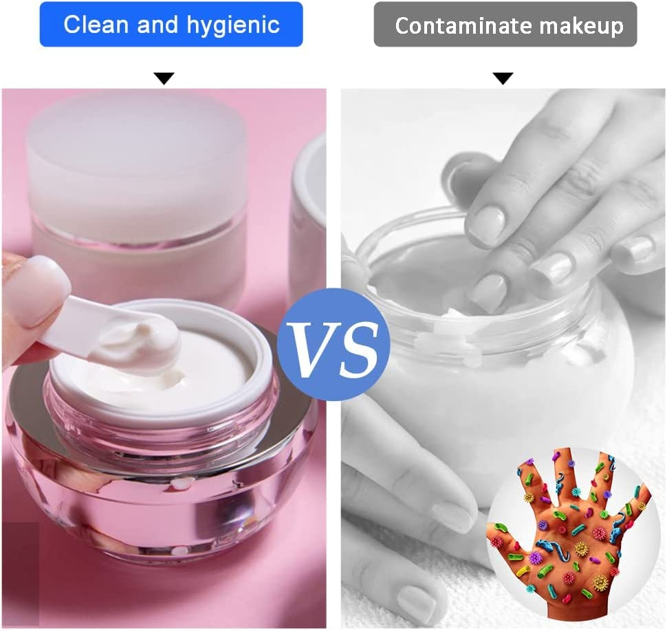 Manqianxun Curved Boomerang Disposable Plastic Cosmetic Spatula for Mixing and Sampling Makeup, Skincare, Creams, Lotions, and Masks (White, 1 Pack) image number 2