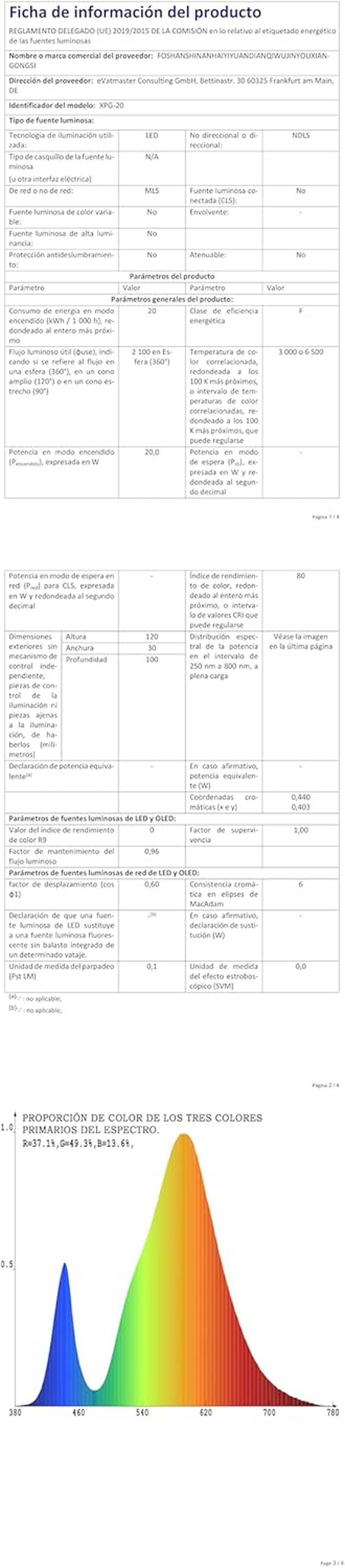 RIGIDON 2 X 20 W LED Outdoor Floodlight, 2000 LM Outdoor Spotlight, 6000 K Cool White IP66 Waterproof LED Floodlight, Outdoor Lamp for Garden, Courtyards, Garage, Hotel, Sports Field, Workshop image number 6