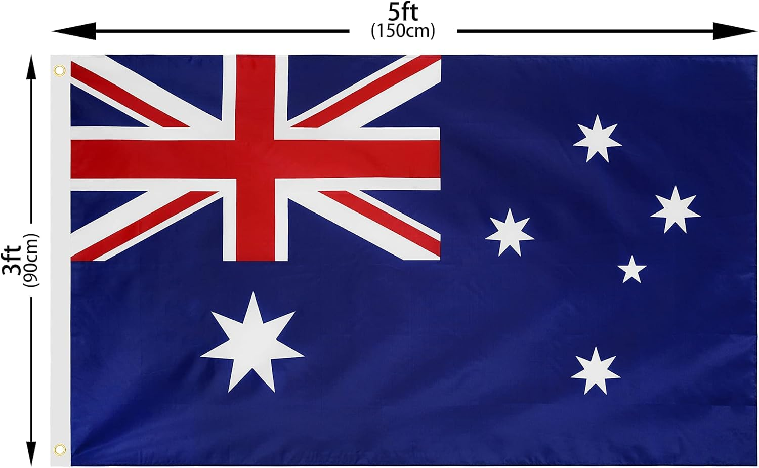 Ariv Australian Aussie Flag Large 90X150Cm Australia Day OZ Heavy Duty Outdoor 3X5 Ft Australian National Flags image number 3