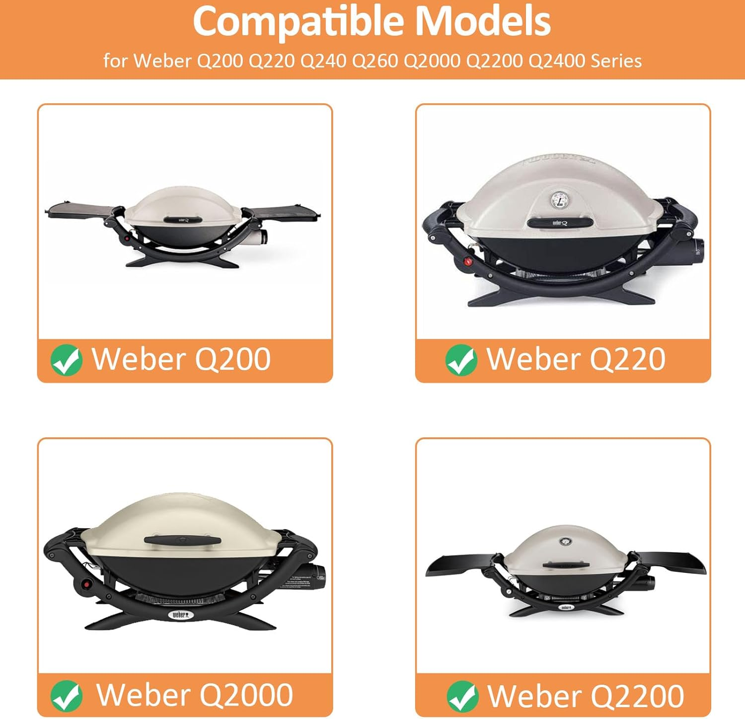 6559 Cast Iron Cooking Griddle for Weber Q200 Q220 Q240 Q260 Q2000 Q2200 Q2400 Series, for Weber Q2200 Gas Grills Accessories, Replaces for Weber Q Griddle Parts, 38.9Cm X 27.4Cm X 1.3Cm(W X D X H) image number 5