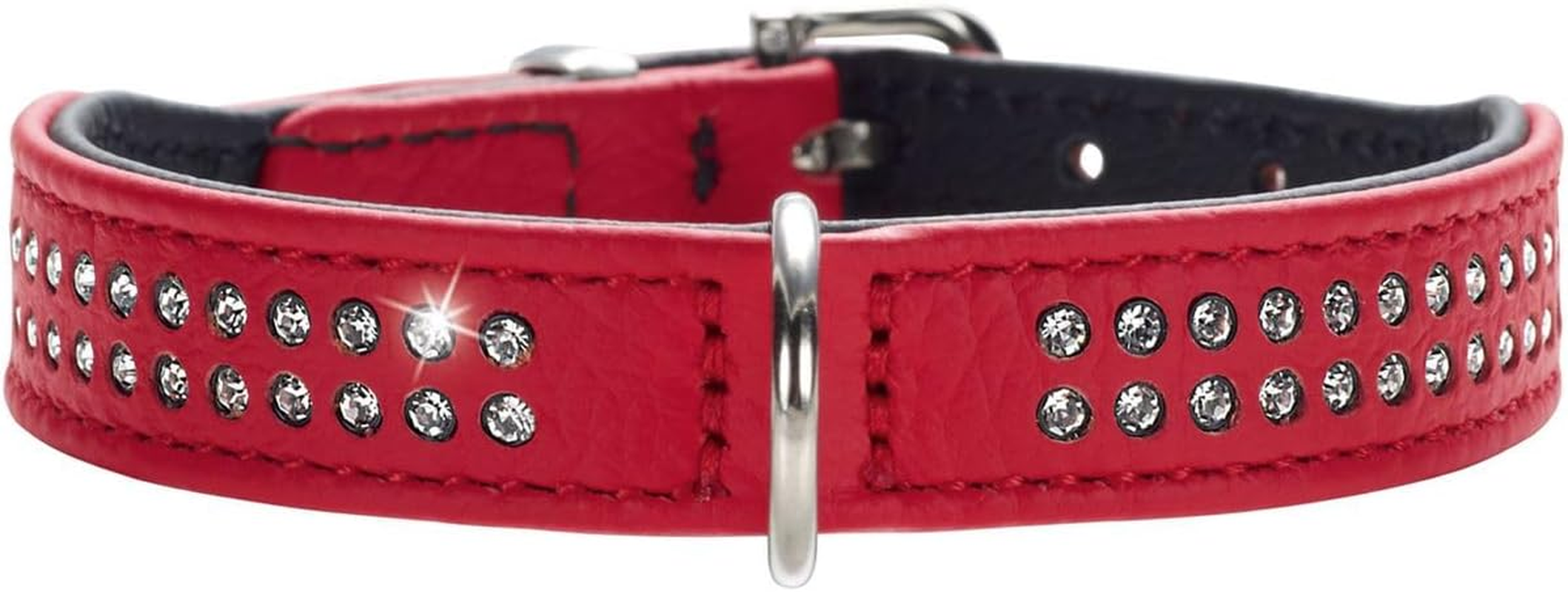 Hunter Dog Collar Nappa Leather Diamond Petit