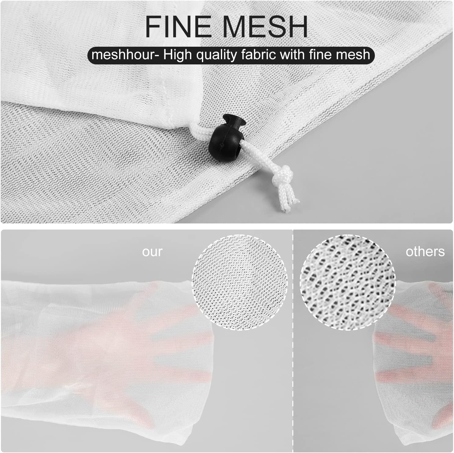 LUTER 11.8 X 9 Inch Pool Vacuum Mesh Bag Replacement, 4Pcs Fine Mesh Filter Bag Pool Cleaner Net Fine Mesh Pool Cleaner Leaf Bag for Pool Vacuum Aquariums Ponds image number 4