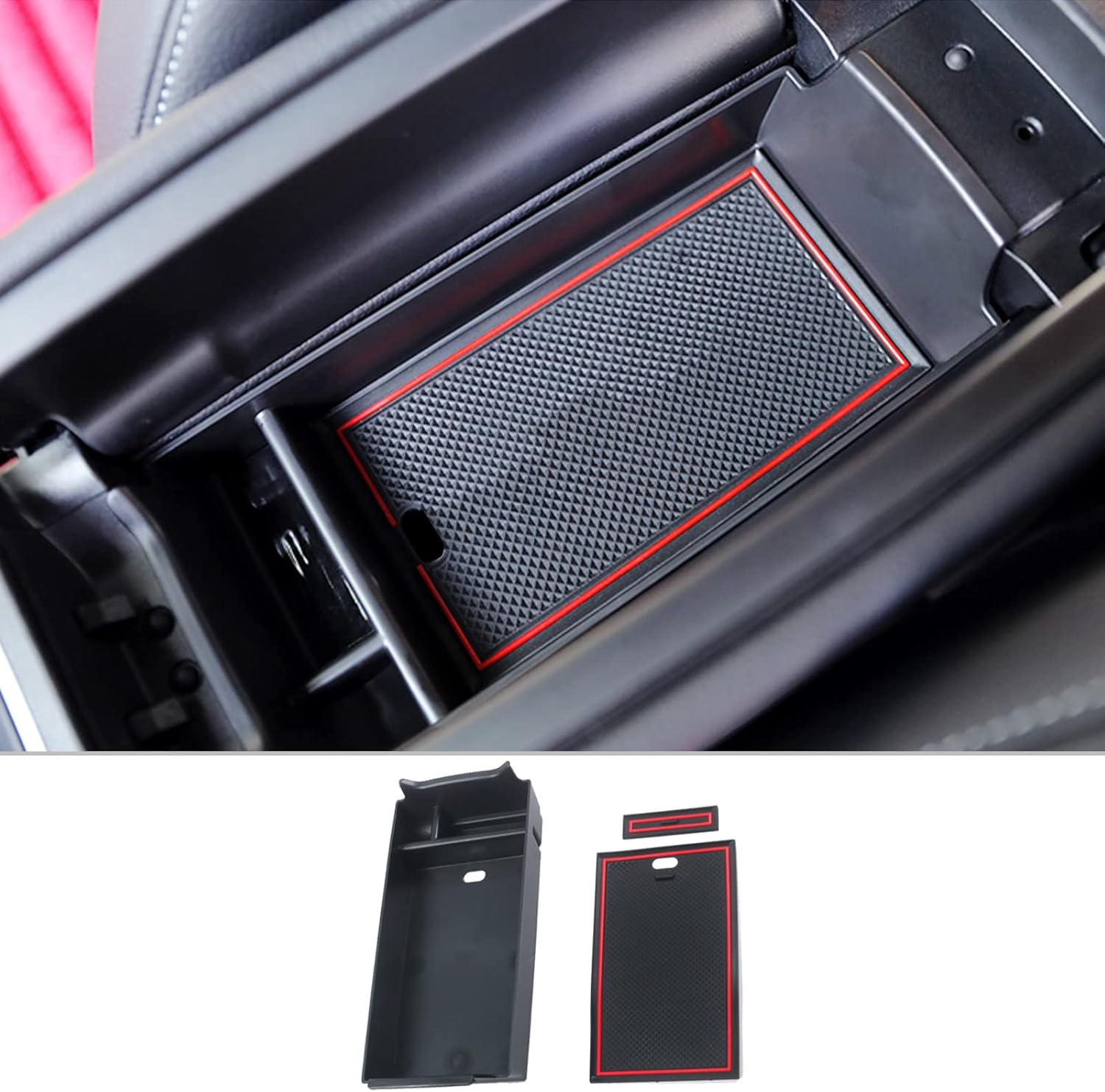 CDEFG Mercedes A-Class W177 V177 B-Class W247 GLA H247 GLB X247 CLA C118 2019-2023 2024 Centre Console Armrest Organiser Armrests Storage Box Glove Box Centre Console Car Accessories (Blue) image number 3