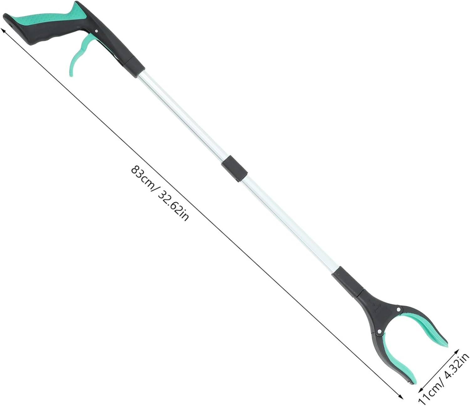 ERINGOGO Foldable Trash Grabber with Antislip Claw Ergonomic Long Reach Pickup Tool for Seniors and Elderly Portable Garbage Pick up Stick for Reach Areas Compact Extender Gripper Tool