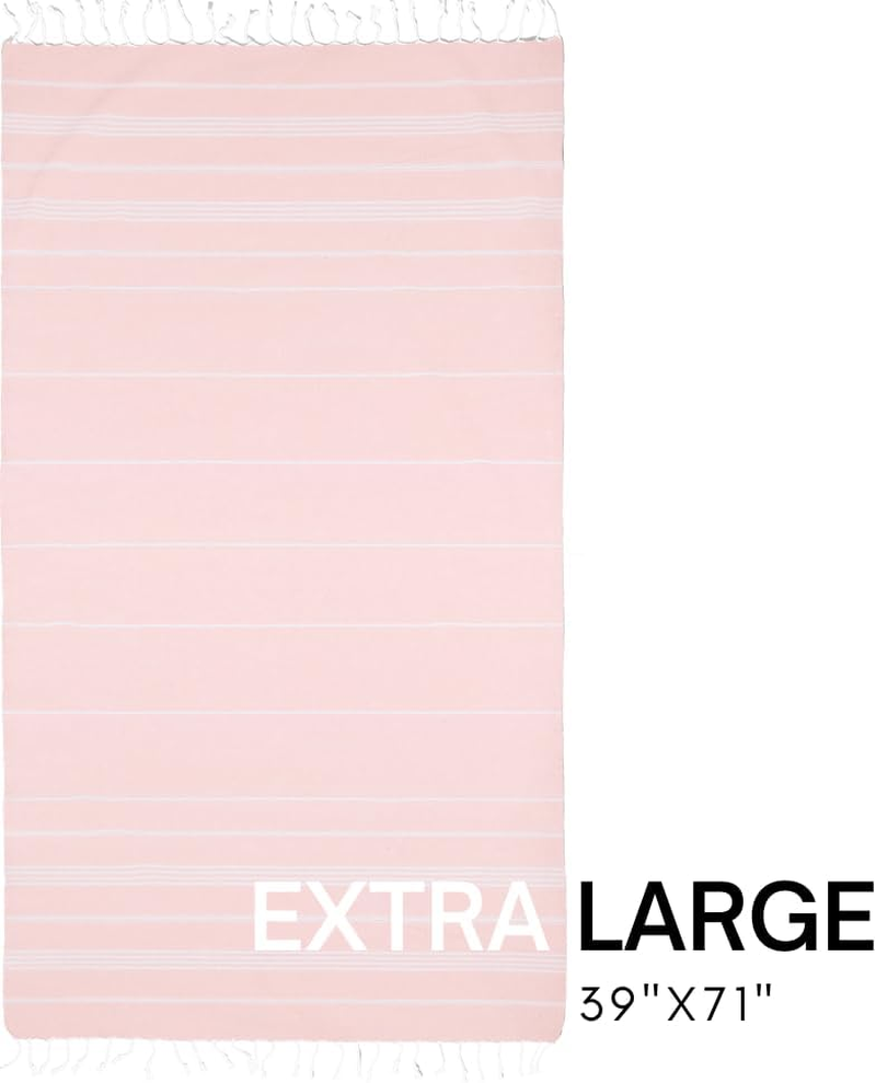 BAY LAUREL Turkish Beach Towel with Travel Bag 39 X 71 Quick Dry Sand Free Lightweight Large Oversized Towels Light - Black With Red Floral Bag image number 6