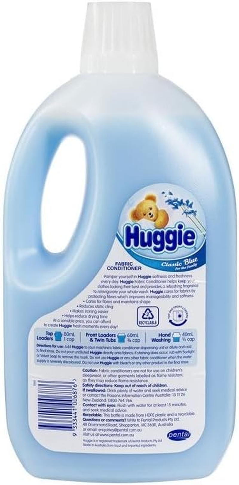 Huggie Fabric Conditioner Softener Classic Blue 2L image number 1