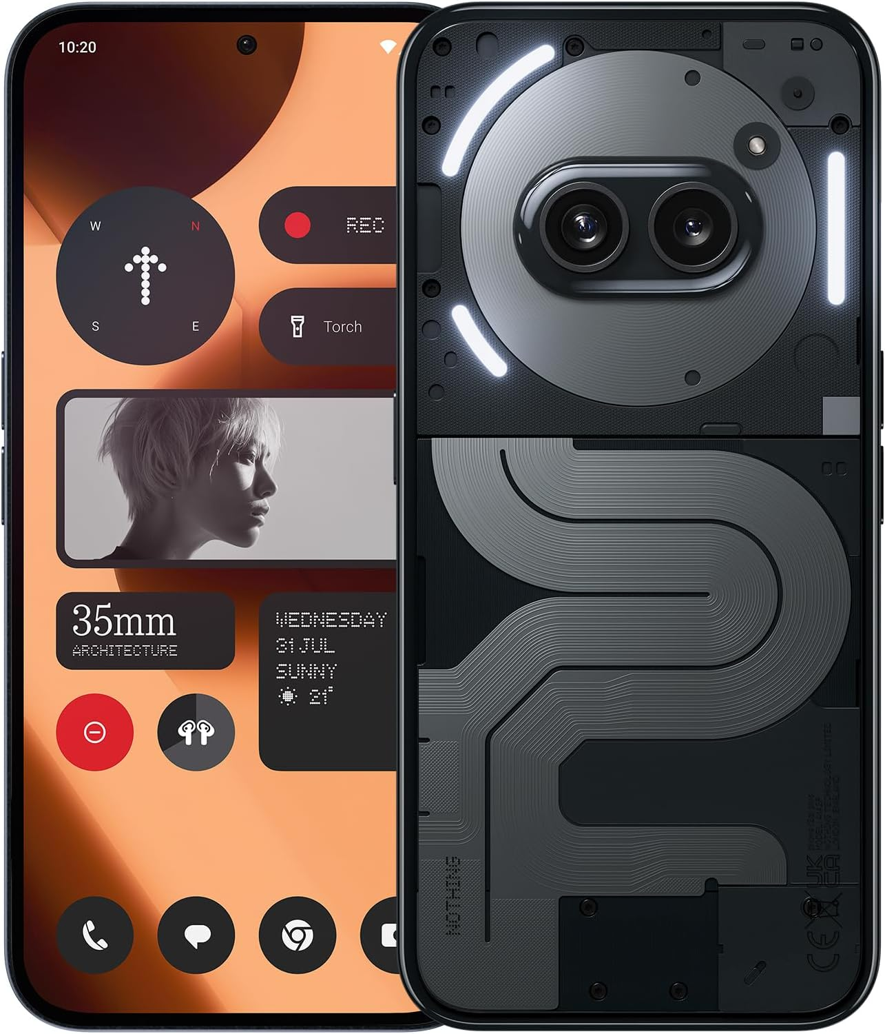 Nothing Phone (2A) plus Smartphone, MTK 7350 Pro 50 MP Triple Camera, 6.7" 120 Hz AMOLED Display, 5000Mah 50W Fast Charge NFC 12 GB+256 GB Black