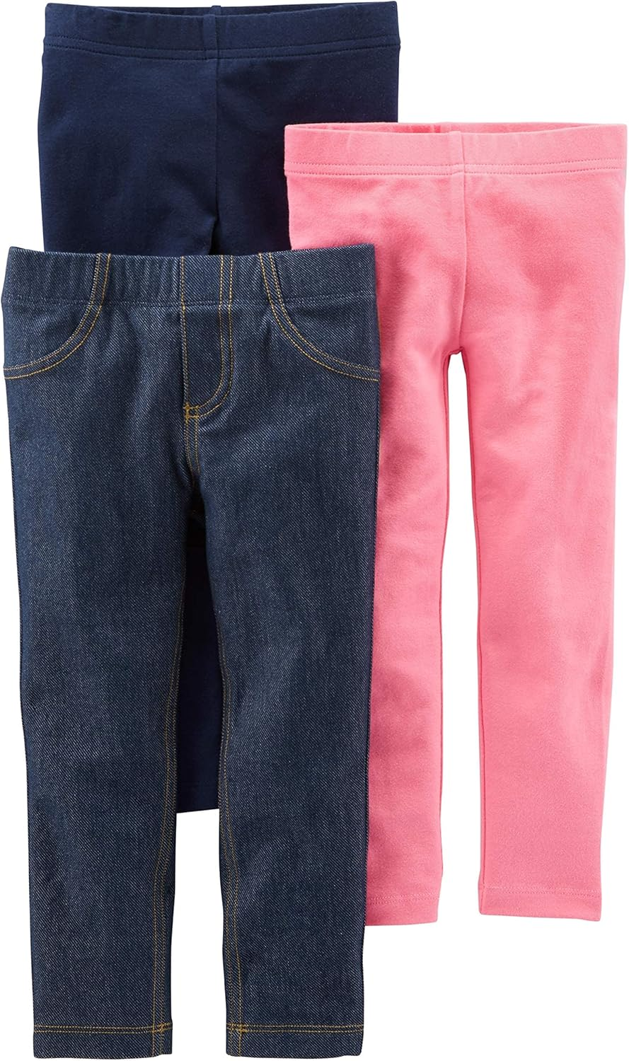 Simple Joys by Carter'S Girls' 3-Pack Leggings image number 2