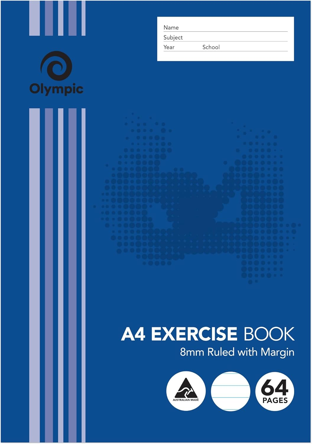 Olympic, Exercise Book A4, 8Mm Ruled with Red Margin, 64 Pages image number 1