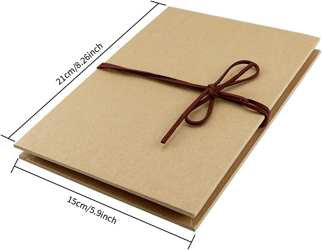 Twdrer 2 Pack Hardcover Photo Albums DIY Scrapbook Albums,Stretchable Folding Kraft Paper Photos Collection for Wedding Anniversary Valentines Day Student Graduation Gift(6" X 8") image number 3
