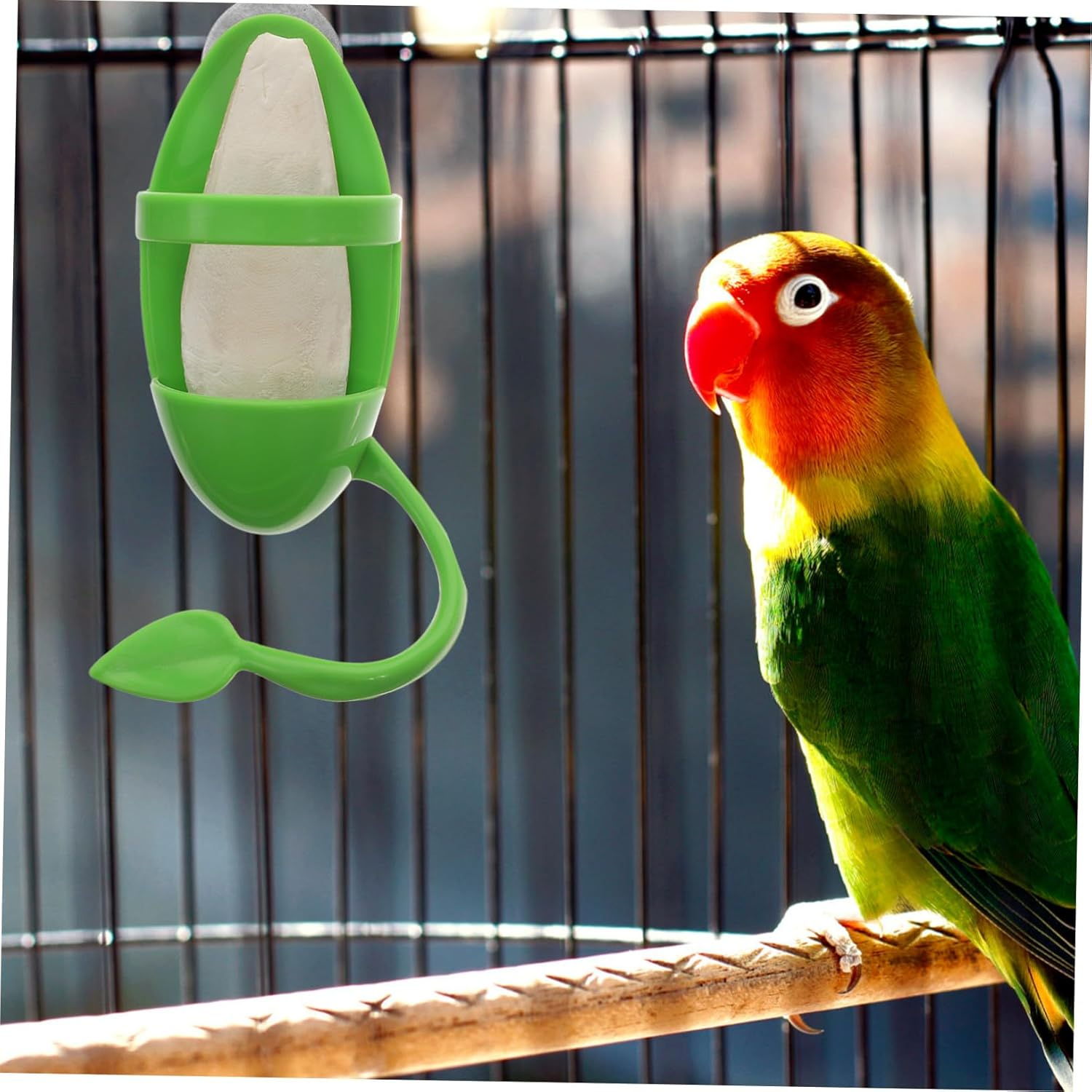 JOINPAYA 3Pcs Cuttlebone Parrot Feeding Rack Set Hanging Cuttlefish Bone Holders for Bird Cage Accessories, Pet Supplies for Parrots, Suitable for Bird Feeding and Calcium Supplement image number 5