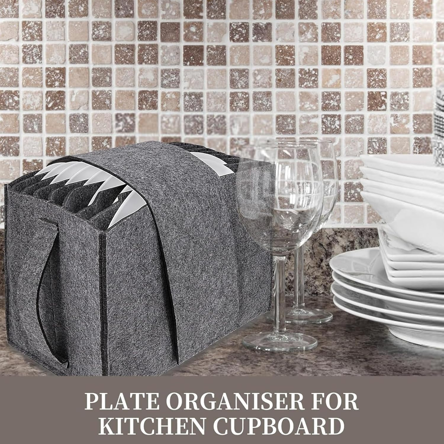 2Pcs Caravan Plate Holder Motorhome Organiser for Kitchen Cupboard Campervan Storage Ideas with Rack, Cup Holder, Collapsible Camping Kitchen Unit for Camping Cupboard Container image number 6