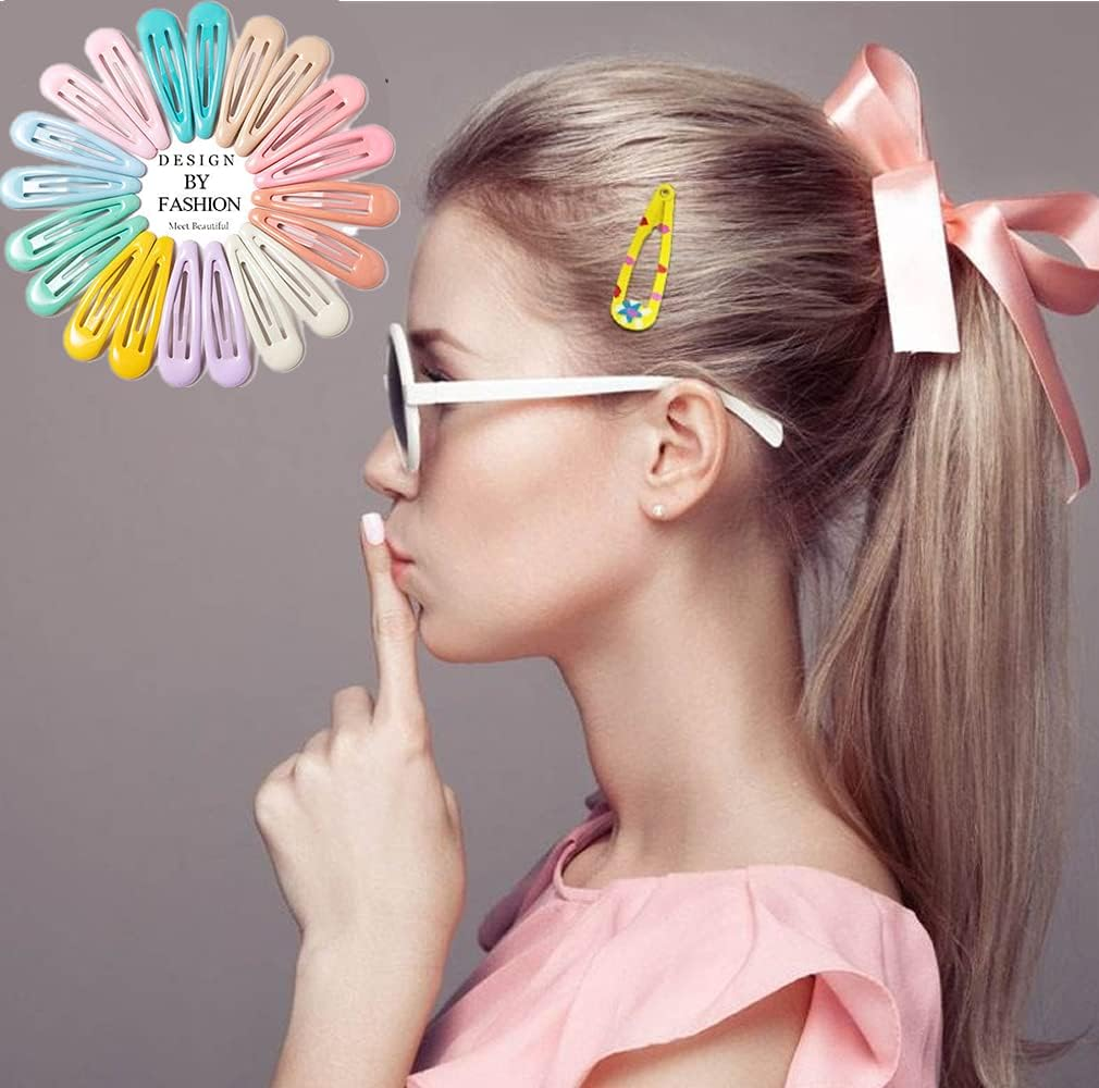 Volksrose Girls Cute BB Clip,150Pcs/Set 5Cm Mixed 30 Colors,Metal Snap Hair Clips,Lovely Kids Barrettes,Girls Hair Clip,Women Hair Accessories