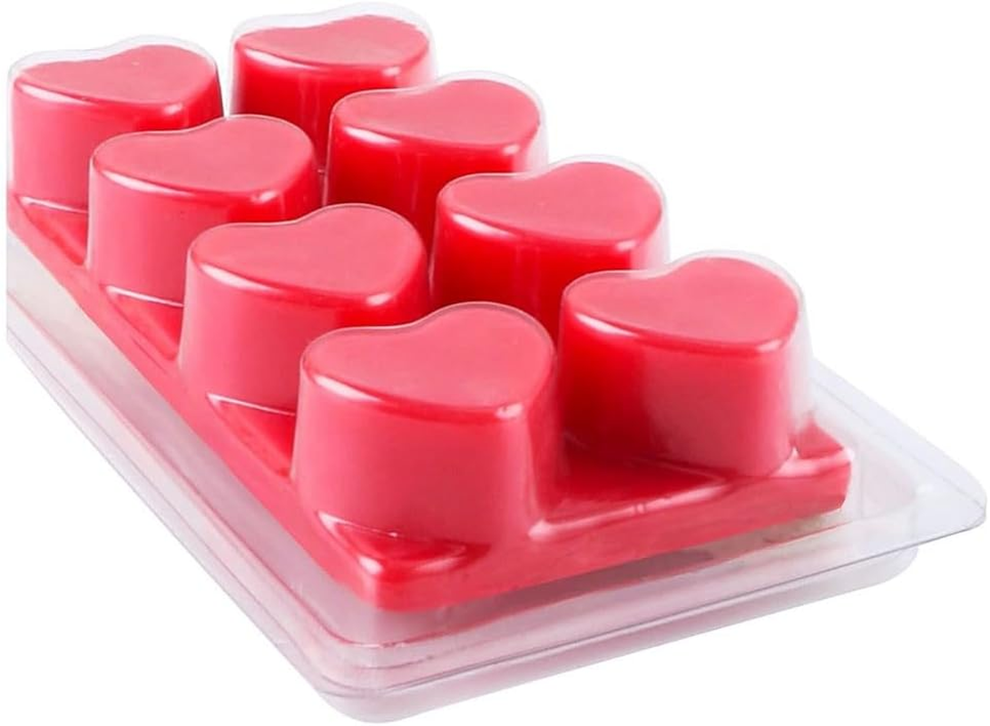 Zicojia Wax Melt Containers-8 Cavity Clear Empty Plastic Wax Melt Molds-25 Packs Heart Shape Clamshells for Tarts Wax Melts. Easy Install Easy to Use image number 5