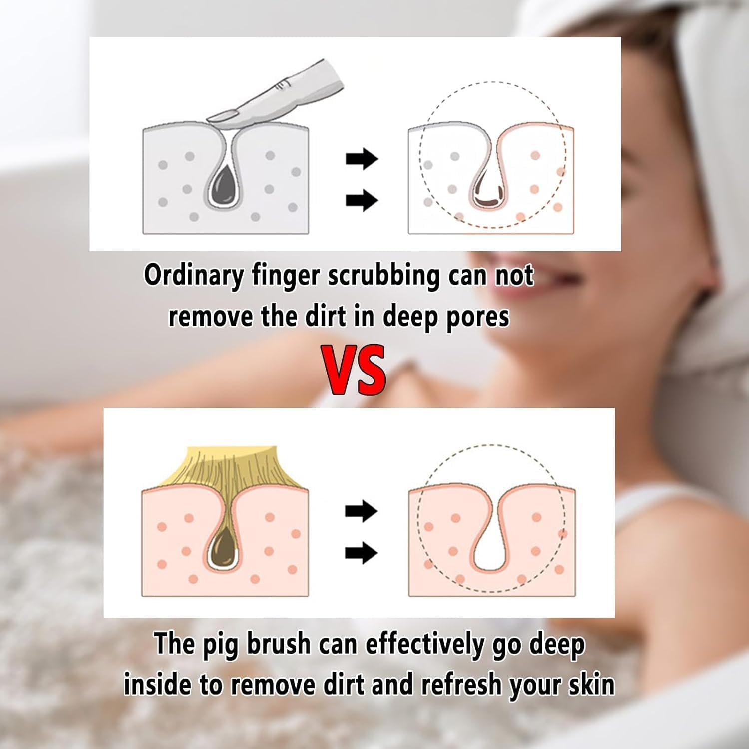 2Pcs Back Brush, Dry Brush, Body Brush, Soft Natural Bristle, for Exfoliating, Lymphatic Drainage, Stimulating Blood Circulation, Accelerating Metabolism, Enhancing Skin Health, for Men, Women image number 2