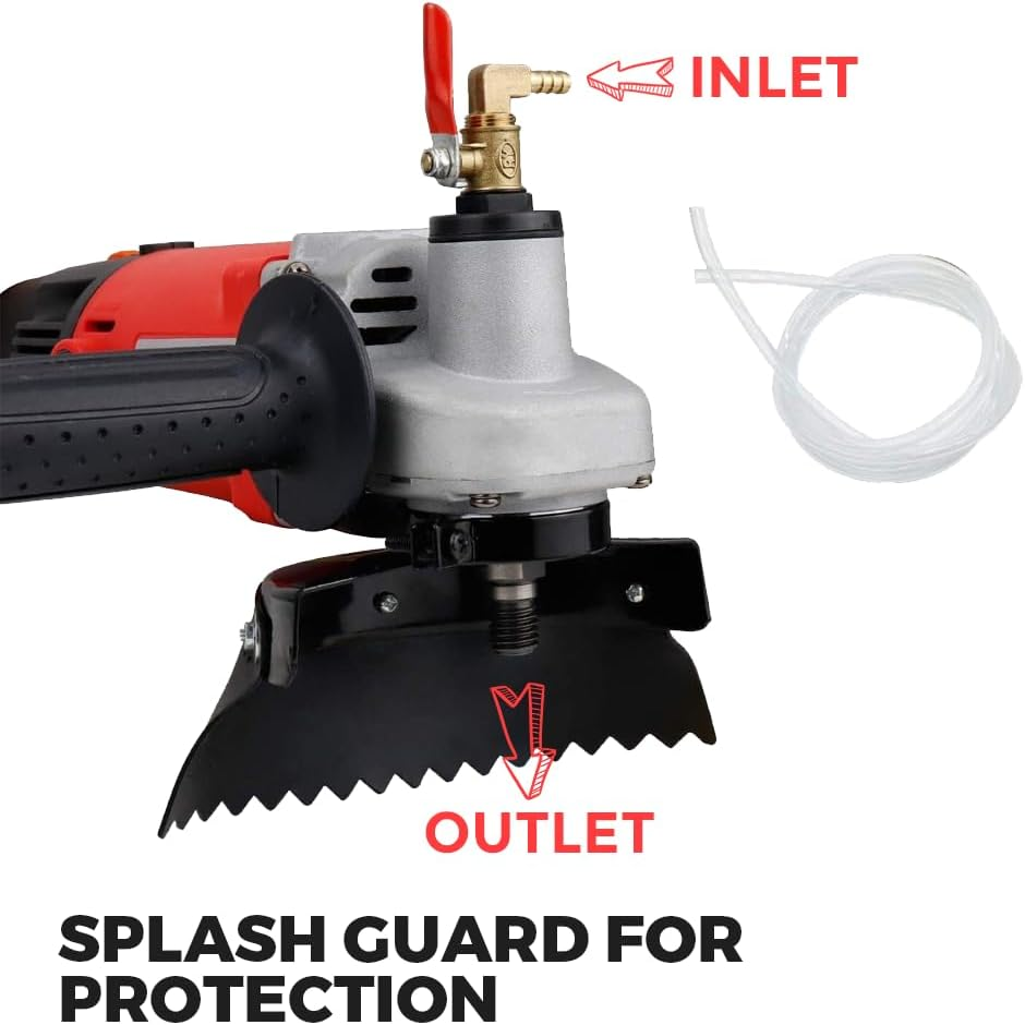 ALSTON 1400W Wet Polisher Concrete Stone Polisher Concrete Stone Wet Polishing Kit, Marble Granite Concrete Polishing, 6 Speed Adjustable, with AU Plug image number 4