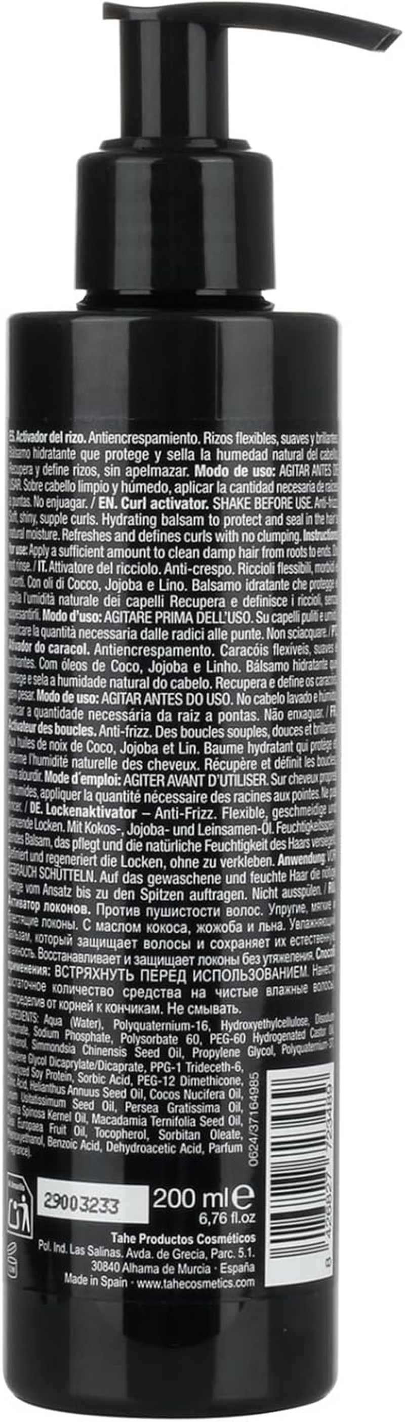 Tahe Magic Rizos Anti-Frizz Curl Activator with Coconut, Jojoba and Linseed Oil (200 Ml) image number 2