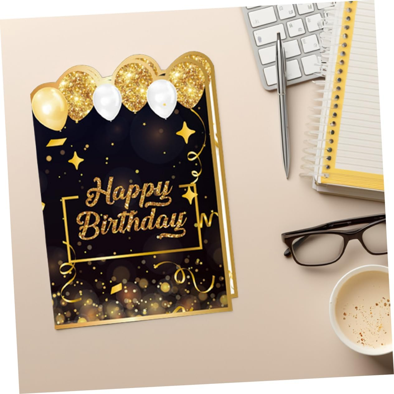 Large Birthday Guest Book Elegant Memory Album for Birthday Party Supplies Guest Journal with Faderesistant Pages for Cherished Memories and Signatures image number 5