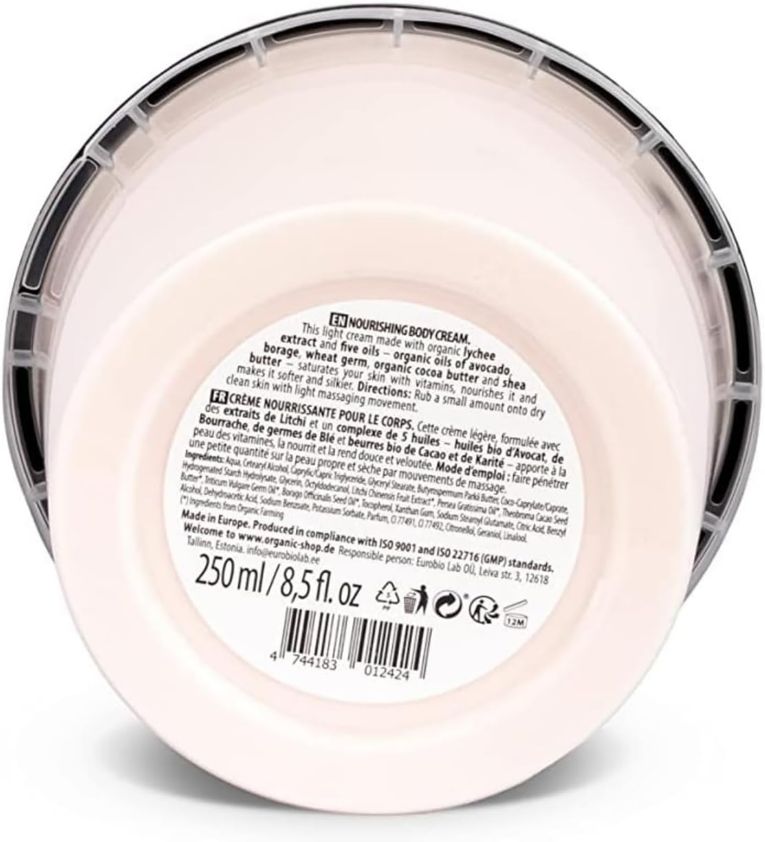 Organic Shop Pink Lychee and 5 Oils Body Cream, 250 Ml image number 1