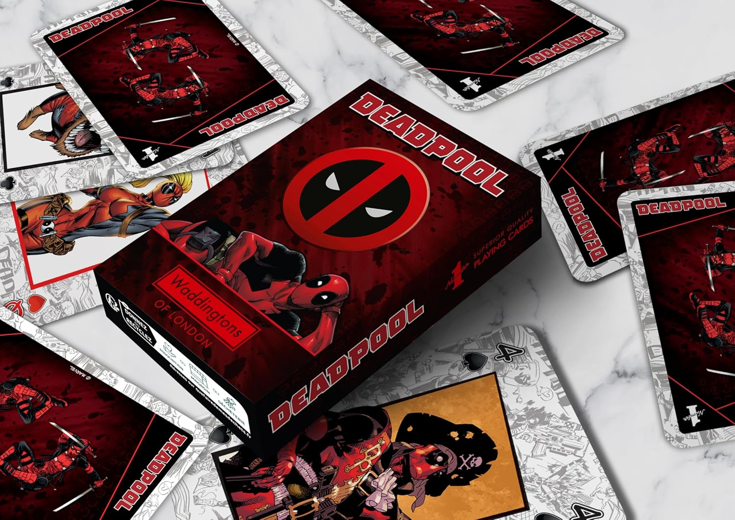 Waddington'S No. 1 of London Playing Cards - Deadpool - Deadpool Fans Can Now Play with This Bespoke Waddingtons Number 1 Pack image number 4