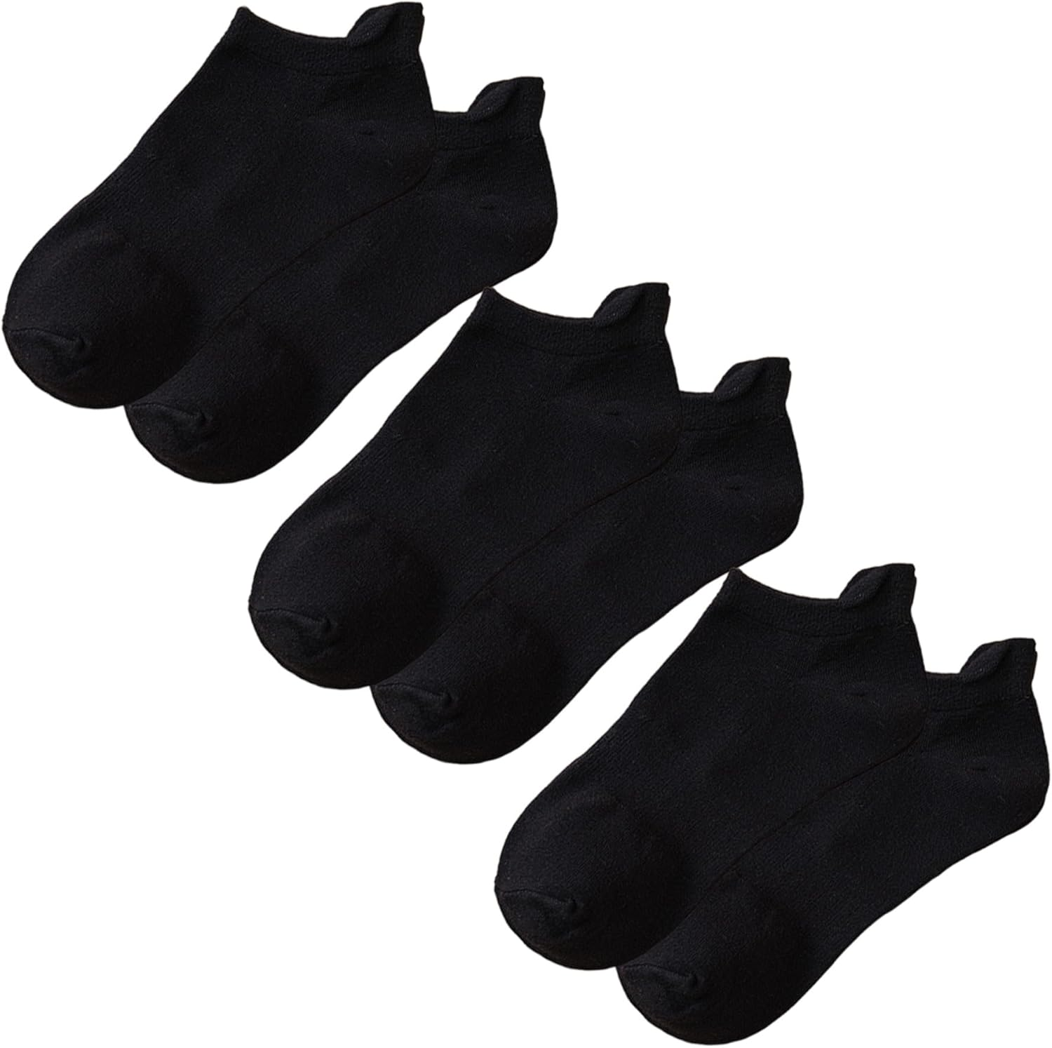 Dress Cici Men'S Extra Low Cut Socks with Tab, Cotton Ankle Socks (3 Pairs)