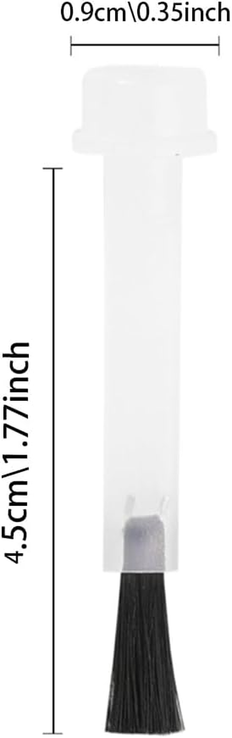 20Pcs Liquid Gel Nail Brushes Nail Dipping Powder Brushes Nail Polish Brush Replacement with Cap Disposable Nail Polish Brushes image number 3