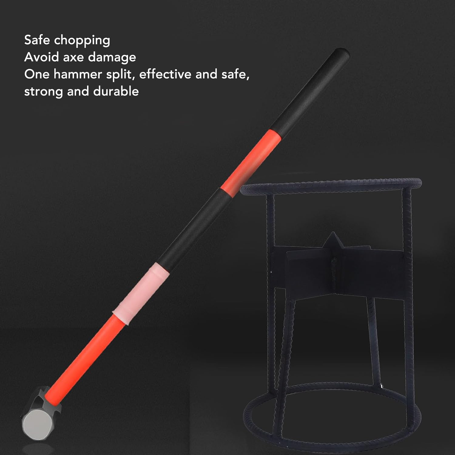 Manual Wood Splitter, Carbon Steel Log Splitter, Portable Kindling Splitter, Saving Time and Effort, High Safety at Workplace, Stable And image number 3