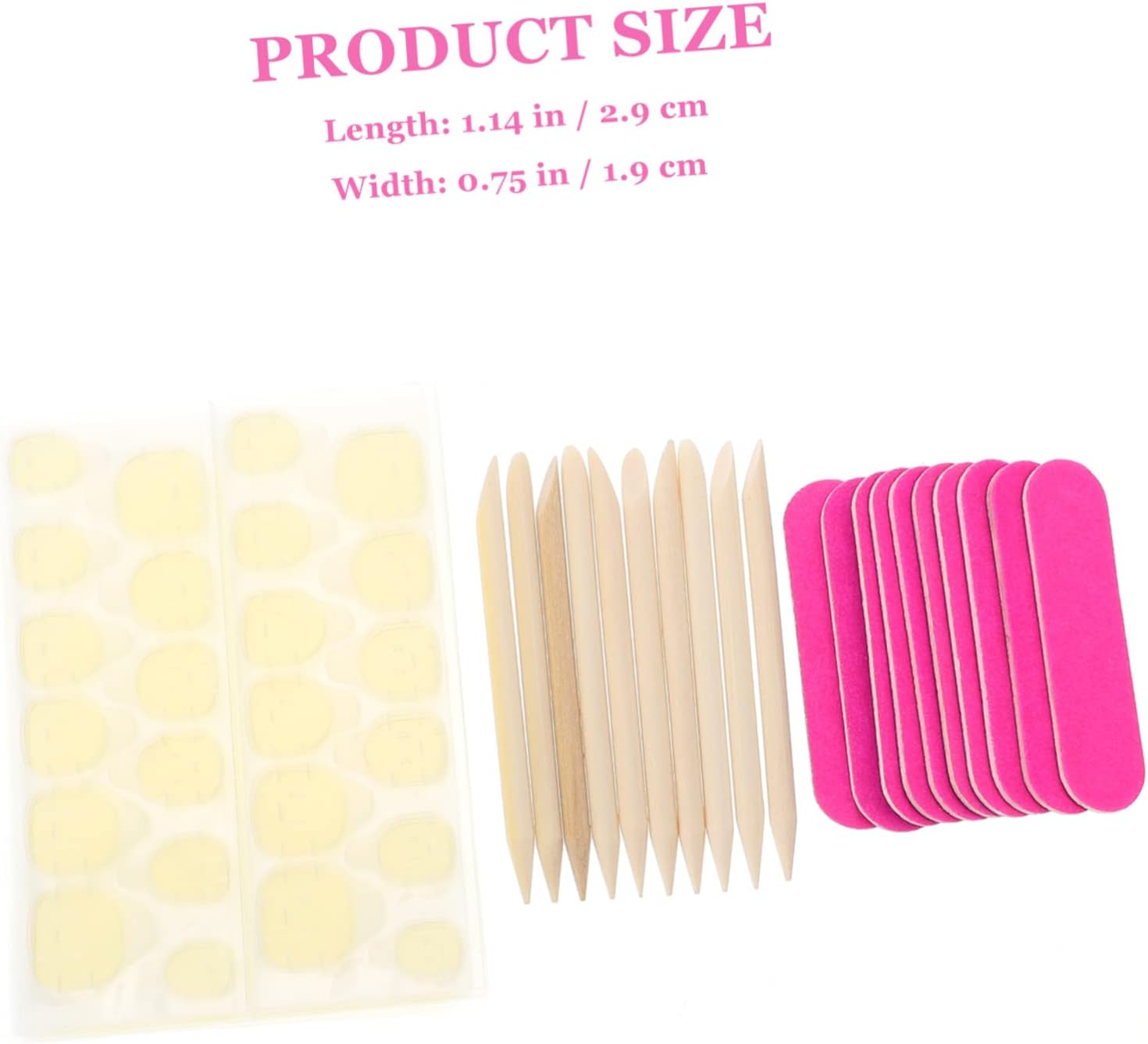 DONFAMDS 40Pcs Manicure Kit False Nails Nail Stickers Files for Diy Home Salon Use