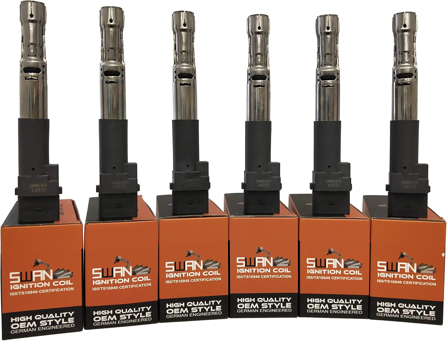 Pack of 6 - SWAN Ignition Coils for Volkswagen Bora (2.8L) image number 1