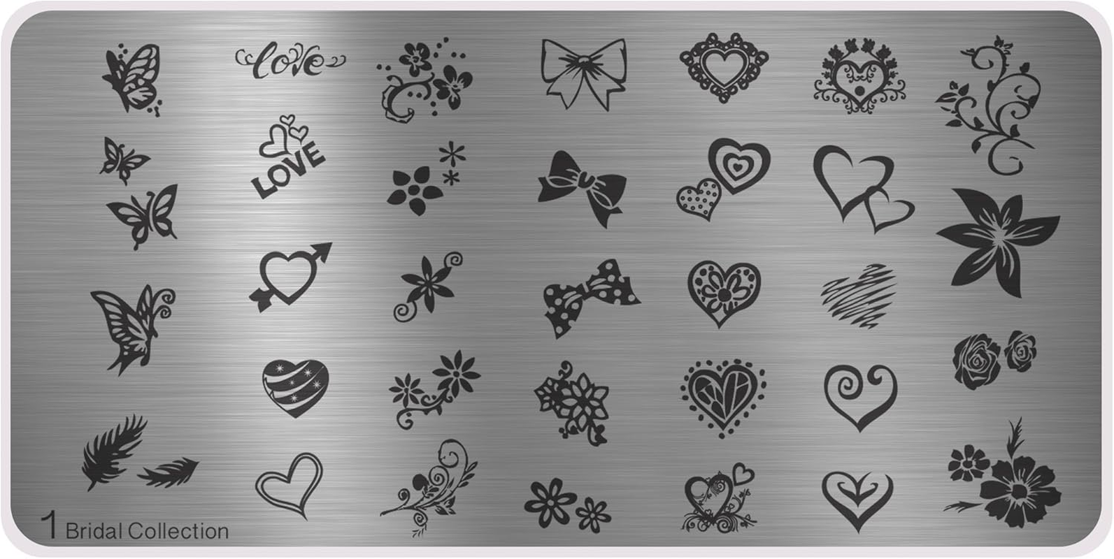 Moyou'S XL Bridal Plates Collection 1, Beautiful Designs for Stamping Nail Art. XL Stamping Template image number 4