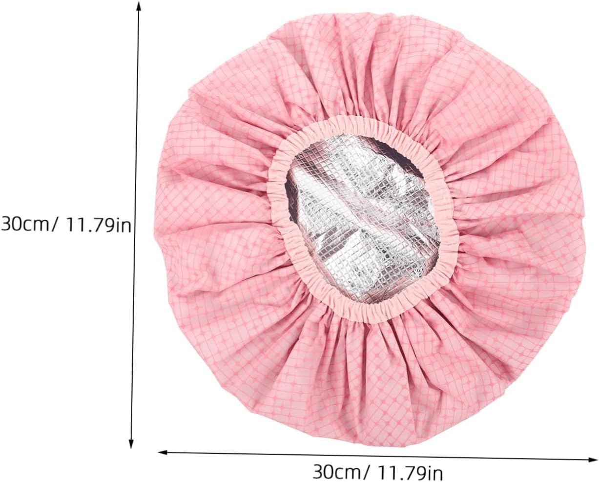 Heated Hair Steamer Cap for Deep Conditioning Double-Layer Thickened Waterproof Design, Thermal Steam Processing Cap Suitable for Long Hair Salon and Home Use image number 2