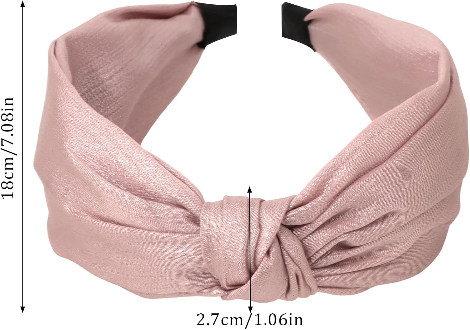 Bumlofa Set of 5 Plain Knot Headbands Women'S Wide Headband Wide for Stylish Everyday Use image number 4