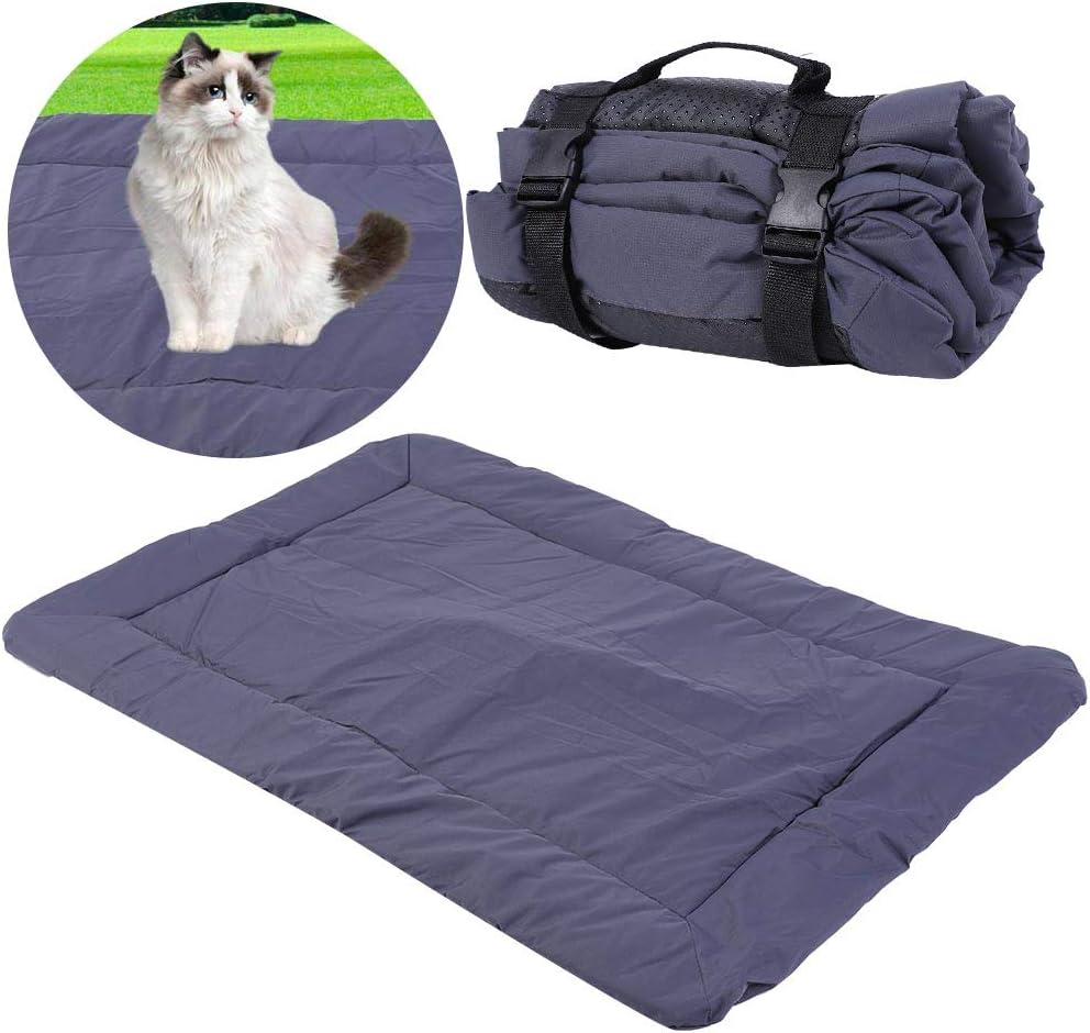 Dog Bed - Portable Waterproof Foldable Roll up Dog Cushion with Handle - Washable Cloth Pet Dog Cushion - Indoor and Outdoor Breathable Dog Sofa Bed image number 4