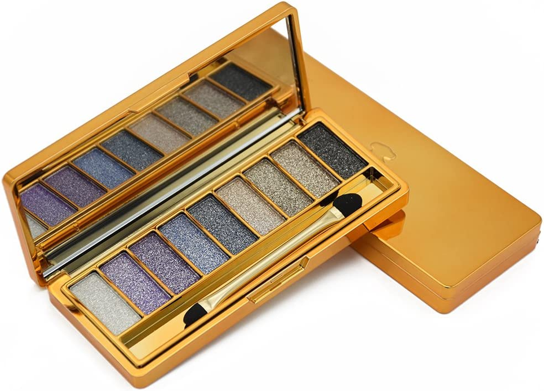9 Colors Glitter Power Eyeshadow Palette,Highly Pigmented Shimmer Sparkly Palette,Long Lasting Waterproof Bright Diamond Set (#2) - 6 image number 3