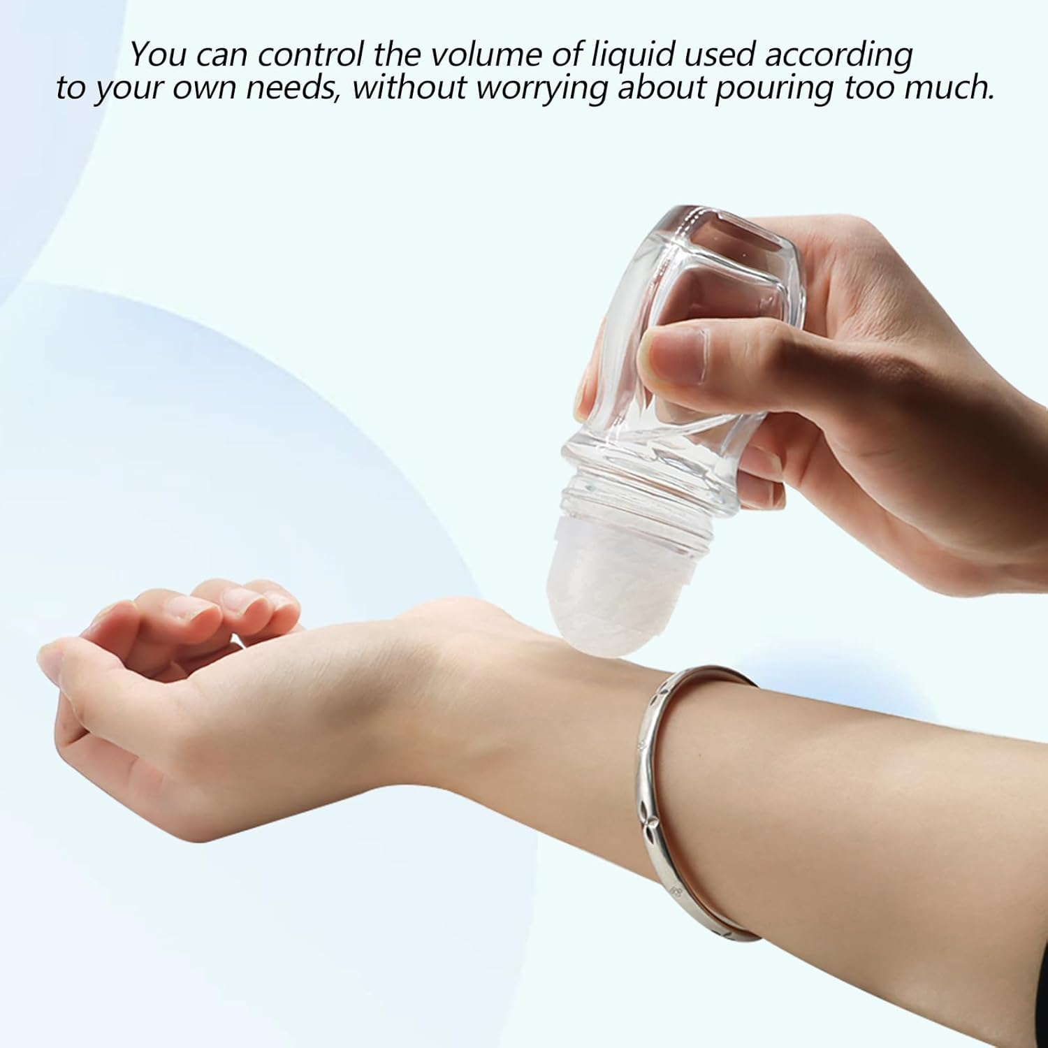 Yasdyri Empty Glass Roller Bottles 2 Pcs Black Clear Empty Glass Essential Oil Roller Bottles Empty Refillable Roll on Glass Bottles with Refillable Containers Tools and Accessories (30ML) image number 2