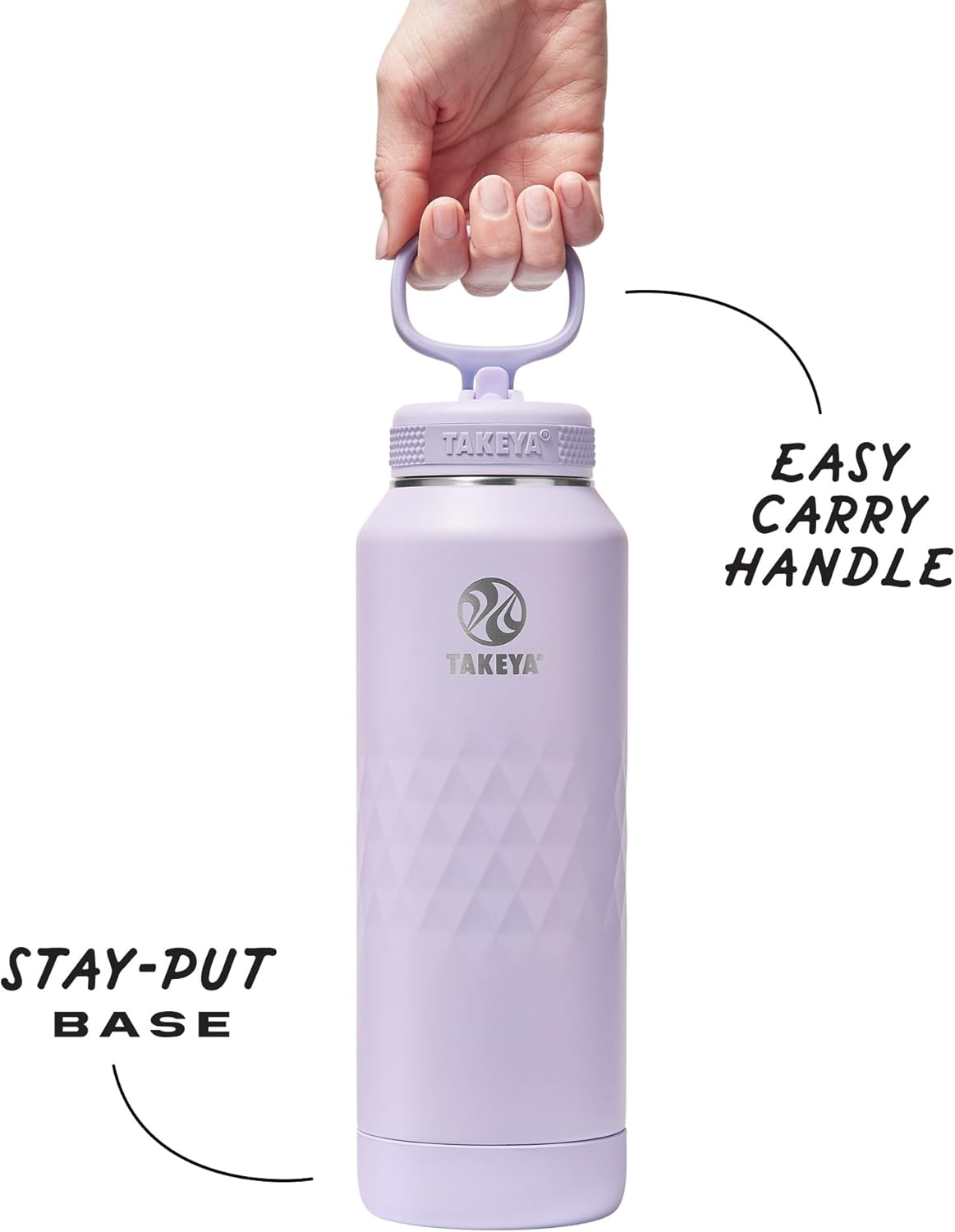 Takeya Sport 40 Oz Triple-Insulated Stainless Steel Water Bottle, Straw Lid &ndash; Leakproof, Sweatproof, Bpa-Free, Keeps Drinks Cold 36 Hrs, Hot 14 Hrs &ndash; Moonlight image number 3