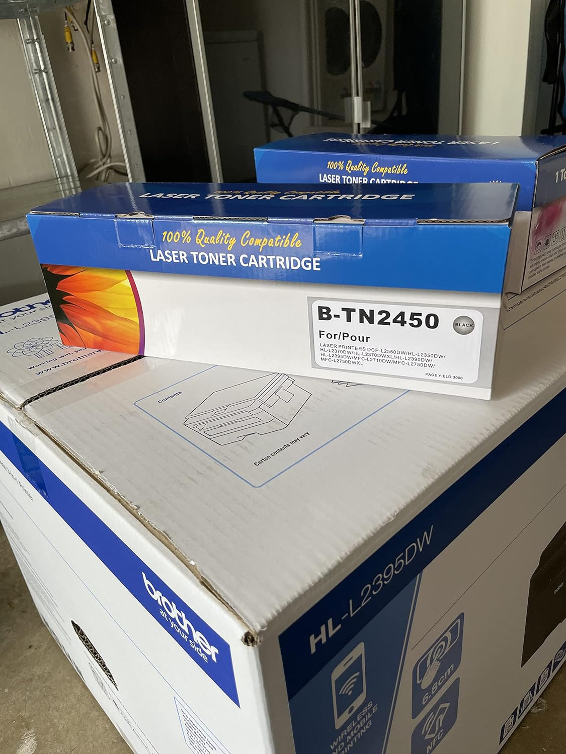 TN2450 Toner Cartridge Replacement for Brother TN2450 TN-2450 (3,000 Pages) for Brother HL-L2350DW HL-L2375DW HL-L2395DW MFC-L2710DW MFC-L2713DW MFC-L2730DW MFC-L2750DW