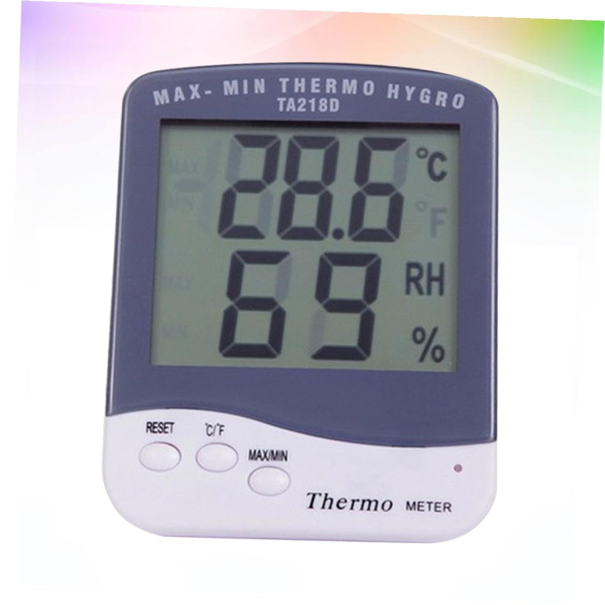 Outanaya Digital Indoor Humidity and Temperature Large LCD Display Hygrometer Thermometer C with Max Memory Easy Operation Portable Moisture Gauge without Battery White image number 5