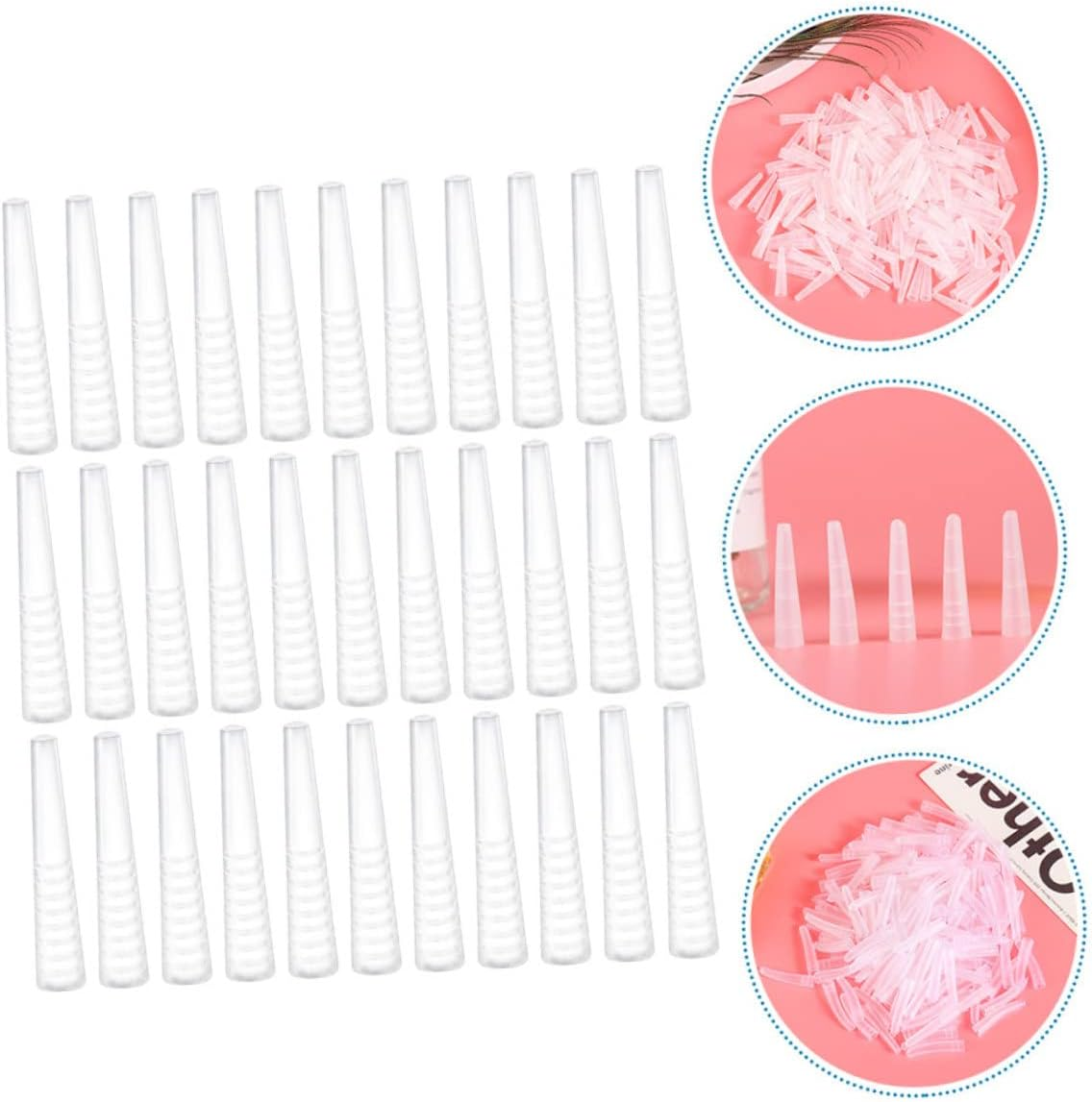 FOMIYES 50Pcs Tweezers Silicone Cover Caps Protective Sleeve for Eyelash Extension Precision Tool Suitable for Lash Technicians and Travel Use image number 6