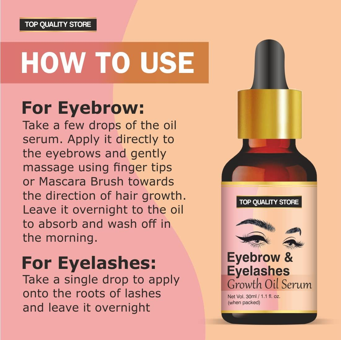 Eyebrow & Eyelashes Growth Oil 30Ml image number 2