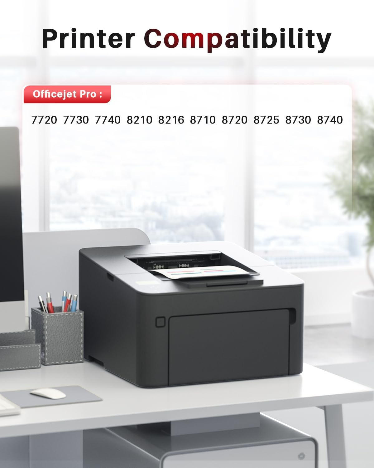 955XL Ink Cartridges Combo Pack High Yield Replacement Compatible for HP 955XL 955 XL Work with Officejet Pro 7720 7730 7740 8210 8216 8710 8720 8725 8730 8740 Printer (1BK 1C 1M 1Y) image number 6