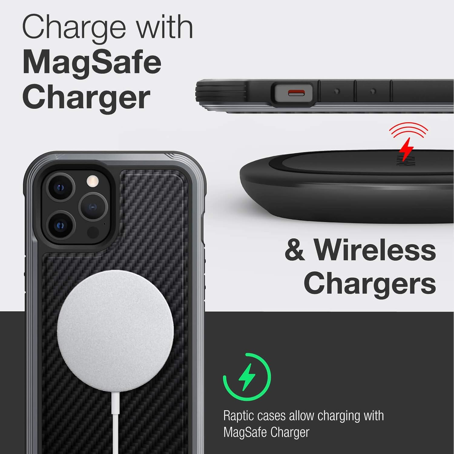 Raptic Lux Case Iphone 12 Pro Max (6.7) Black Carbon