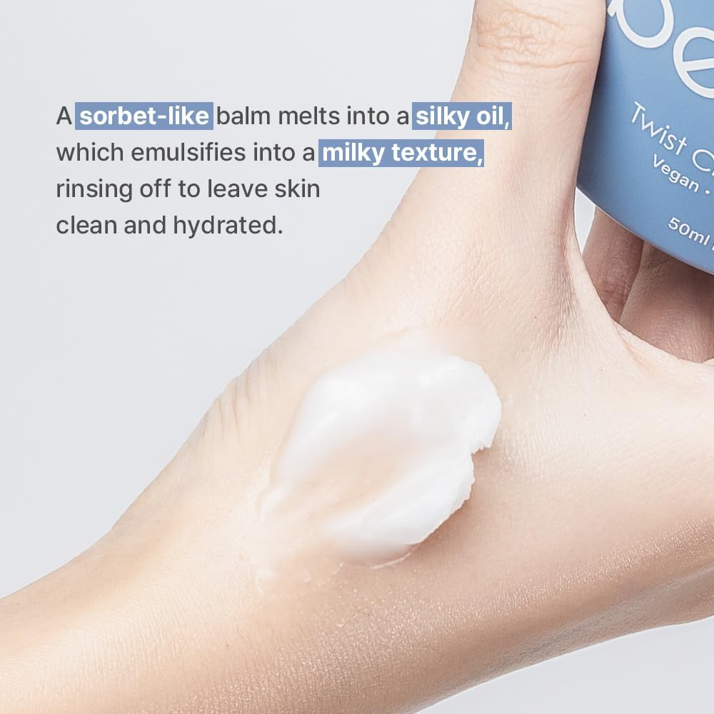 Naisture Bebare Twist Cleansing Balm with Hygienic Twist Dispenser: Cleanser for Heavy Makeup Removal, Hydrating Facial Wash for All Skin Types. Korean Vegan Skincare with Natural Oils image number 2