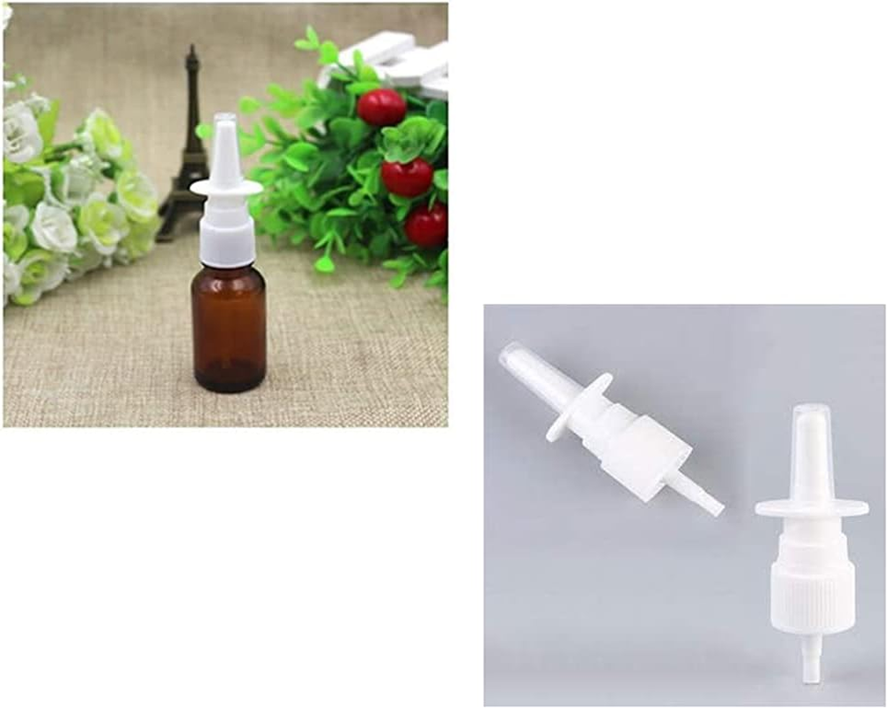 6PCS 10Ml/0.34Oz Empty Glass Refillable Nasal Spray Bottles Fine Mist Sprayers Atomizers Makeup Water Travel Containers Jars for Perfumes Essential Oils Medical Saline Water Applications (Brown) image number 2