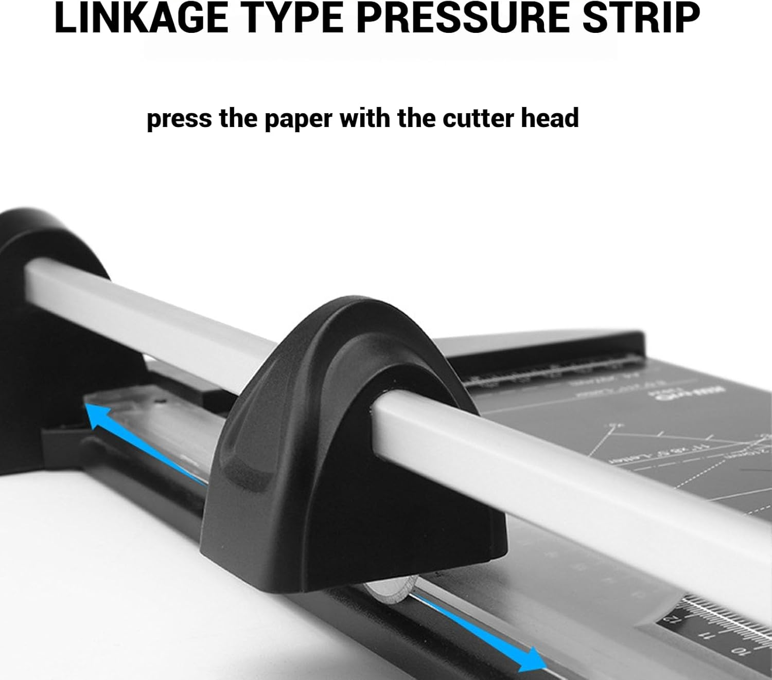 Paper Cutter, A2 Metal Guillotine Paper Cutter Cutting Performance up to 10 Sheets, Guillotine Blade Trimmer with Sliding Cutter Head, for A4 A5 Paper,Craft Paper, Photo, Coupon and Label image number 5