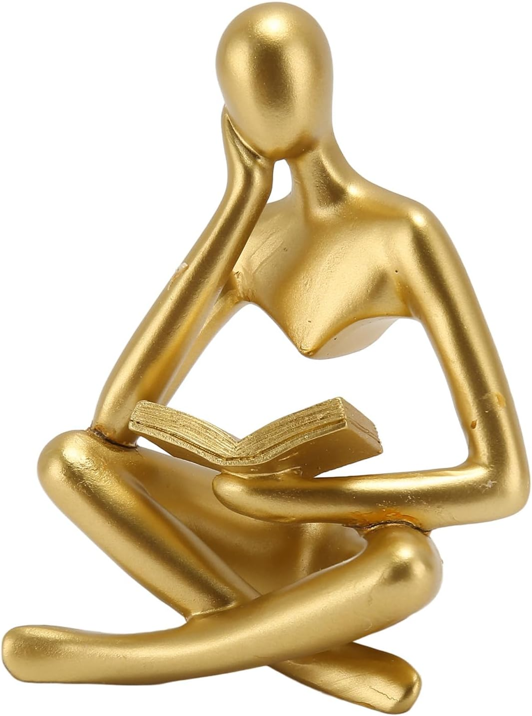 Abstract Resin Statue for Office Home Decor Lightweight Durable Sitting Figure Sculpture Fine Detail Stable Structure Lounge Room Bedroom Living Area 150Characters