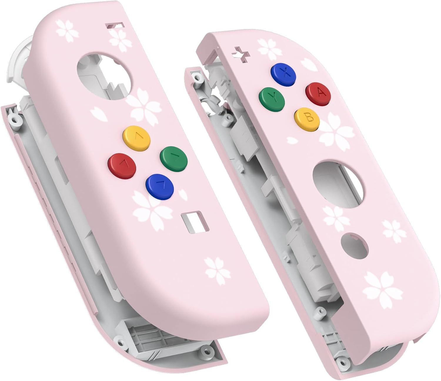 Extremerate the Great Wave Patterned Controller Housing with Full Set Buttons, Soft Touch Grip Replacement Case for Nintendo Switch Joy Con & for Switch OLED Joycon &ndash; Console Shell NOT Included