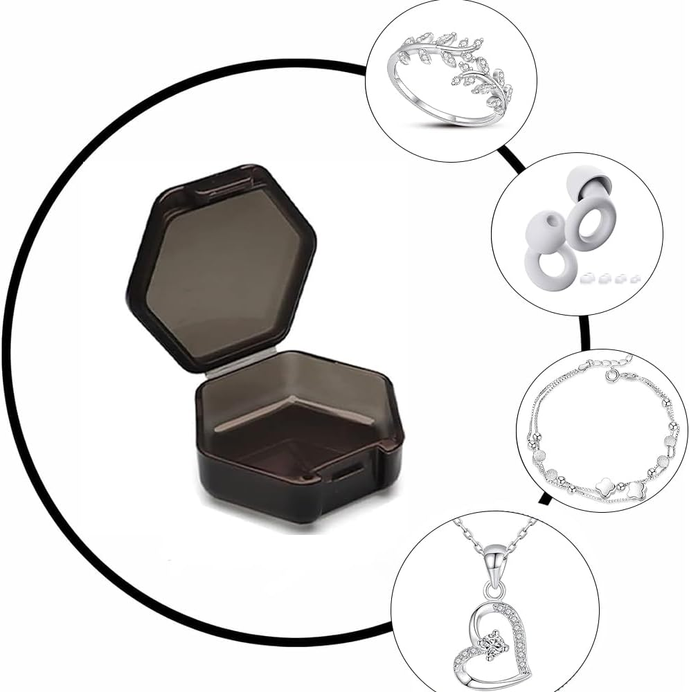 3Pcs Pill Box Small Pill Organizer - for Travel Pill Box Medicine Storage Container，Earplugs Box, Ring Box, Necklace Box, Earrings Box，Bracelet Case，Daily Vitamins